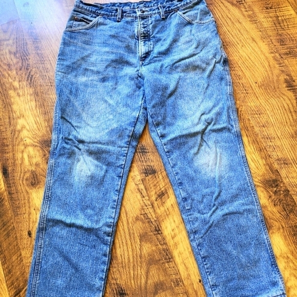 Lands' End Flannel Lined Sz 36 x 30 Warm Winter Pocketed Jeans - Picture 1 of 10